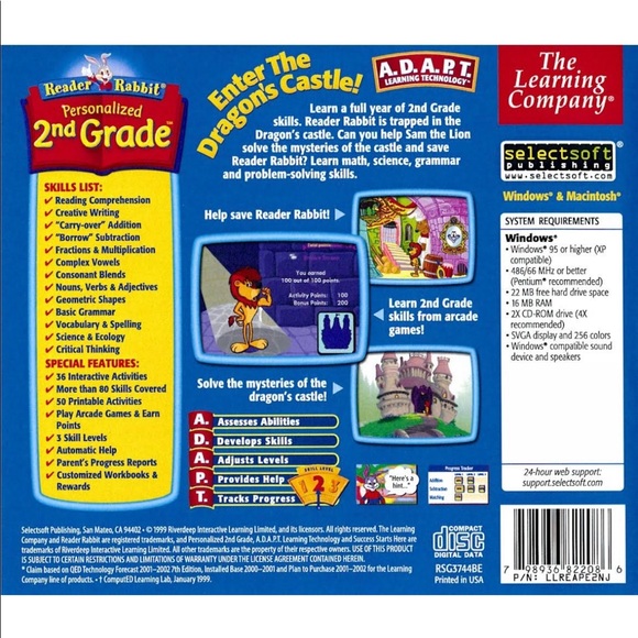 Reader Rabbit 2nd Grade CD Rom - Picture 8 of 8